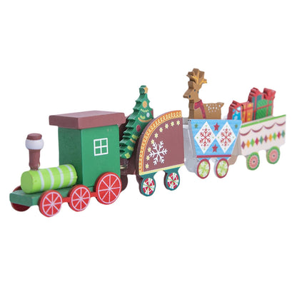 Running Tren Multicolor de 4 Piezas | Decoración de Navidad para Sala, Comedor o Escritorio |Color Verde | 6.5 cm