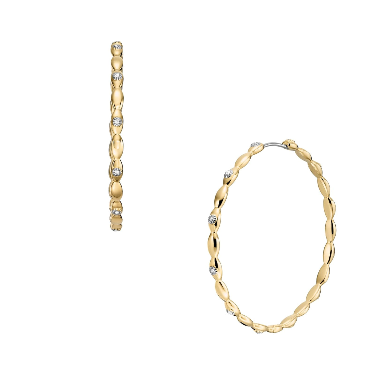 Fossil Aretes jf04817710 sutton de acero inoxidable en color dorado para dama