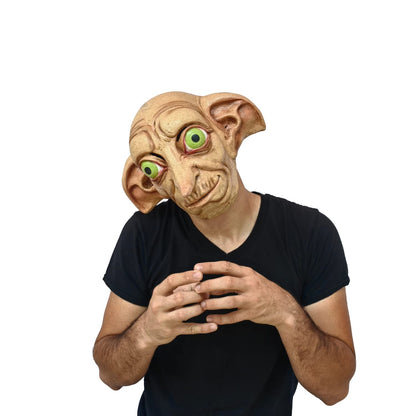 REV Dobby, Máscara Original de Elfo Doméstico de Harry Potter, Máscaras de Criaturas Mágicas de Películas Famosas Ideal para Halloween, Fiestas de Disfraces y Colección
