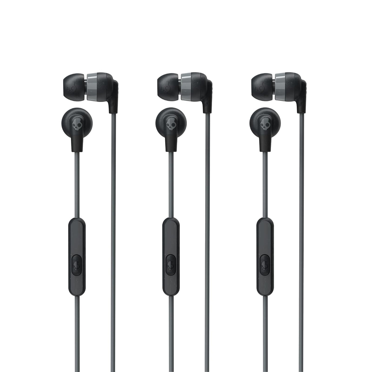 Skullcandy Ink'd+ Audífonos In-Ear Alámbricos con Micrófono, Paquete de 3 - 3 Pack - Negro