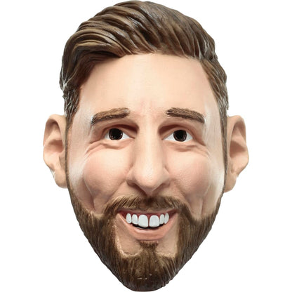 Máscara de Futbolista Argentino Lionel Messi, Disfraz de Jugador del Barcelona Leo La Pulga Ideal para Halloween