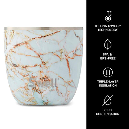 S 'Well Tumbler - Vaso, Blanco (Calacatta Gold), 10 oz (295.73 ml)