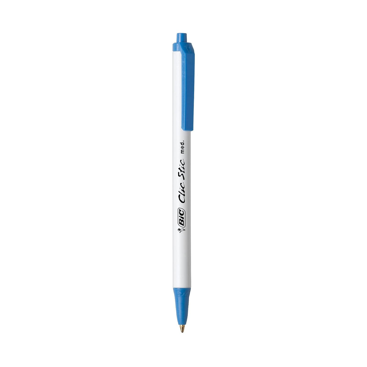Bic Clic Stic bolígrafo retráctil de, medio punto (1,0 mm), 12-conteo