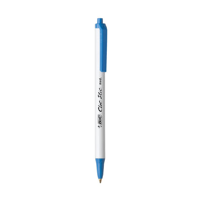 Bic Clic Stic bolígrafo retráctil de, medio punto (1,0 mm), 12-conteo