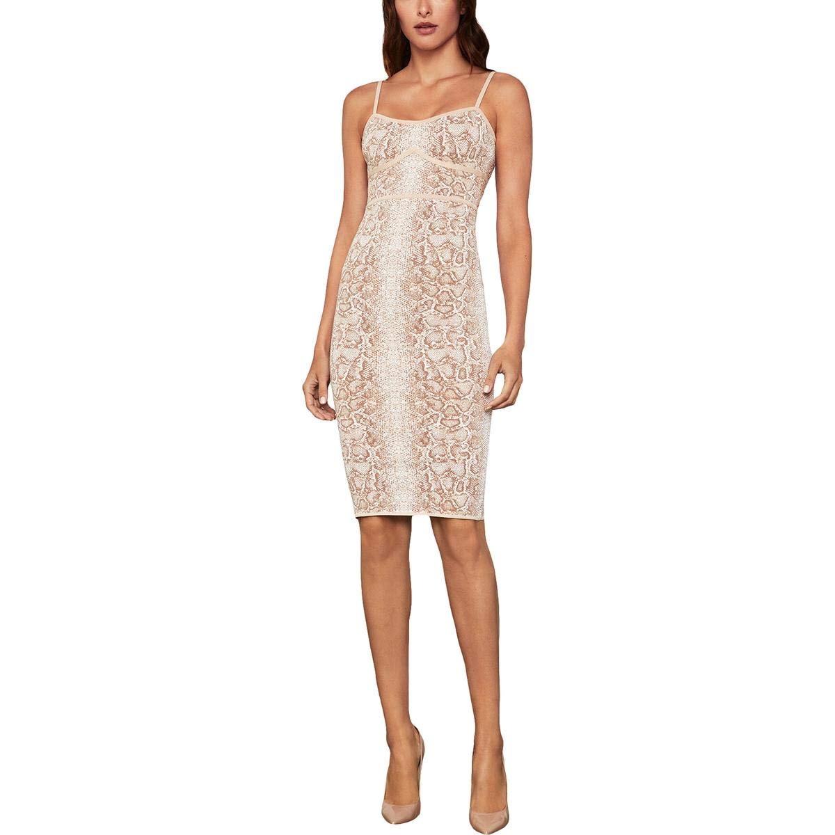BCBGMAXAZRIA Vestido de cóctel de Piel de Serpiente Vestido de Coctel para Mujer