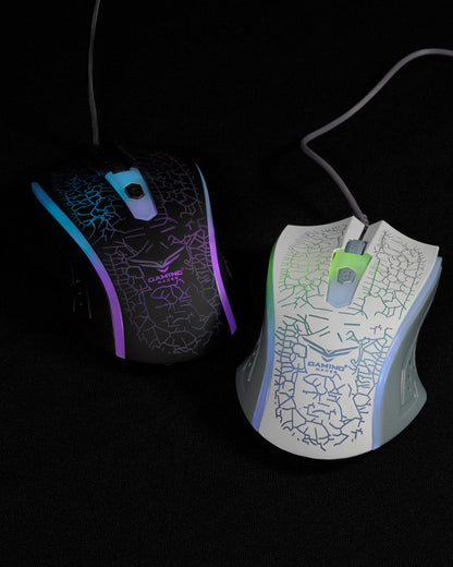 NACEB TECHNOLOGY - Mouse Óptico Gamer NA-592NE USB con 1200 DPI Ajustable - Diseño Ergonómico Ambidiestro, 4 Botones y Cable 1.5 m - Color Negro