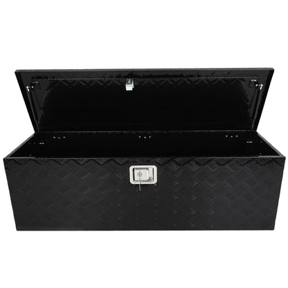 SCITOO - Caja de herramientas de aleación de aluminio resistente de 49 pulgadas, caja de herramientas de aluminio para remolque, caja de aluminio para camioneta, cama, caravana, remolque, rectángulo