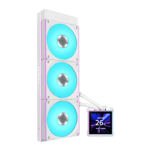 Lian Li Hydroshift II 360 CL ARGB - Enfriador de CPU líquido - 360 mm AIO - visualización cuadrada IPS LCD de 3.4 pulgadas - Cadena margarita - Bajo ruido - Intel LGA 1851/1700, AMD AM5/AM4-3X CL120