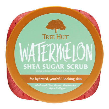 TREE HUT, Watermelon Shea Sugar Scrub, Exfoliante Corporal de Azúcar Natural con Manteca de Karité y Esencia de Sandía, Exfolia e Hidrata la Piel, 510 gramos