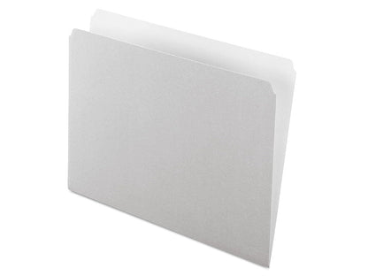 Pendaflex 152GRA - Carpetas de archivo de colores, corte recto, pestaña superior, letra, gris/gris claro (caja de 100)