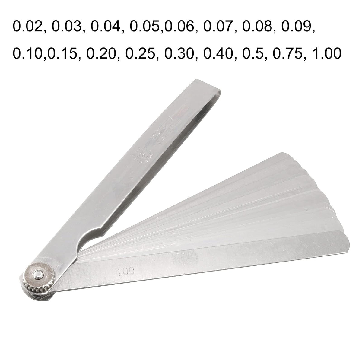 Uxcell Calibrador Dimensional 0.02-1mm 6 pulgadas | Espesor de medición, medidor de espesor, metal plateado