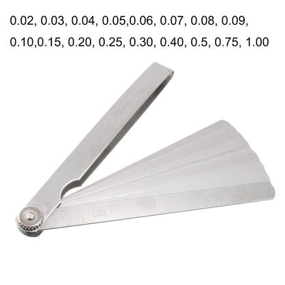 Uxcell Calibrador Dimensional 0.02-1mm 6 pulgadas | Espesor de medición, medidor de espesor, metal plateado