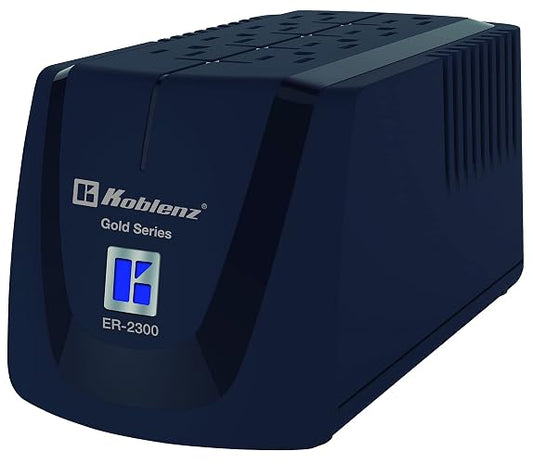 Regulador de Voltaje Koblenz para Pantallas y Equipos de Cómputo, 1400 VA / 800 W, 8 Contactos, Casa y Oficina, Computadoras y Equipos de Audio y Video, Protección Gold, Garantía de 5 años (ER-2300)