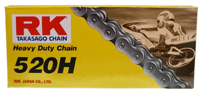 RK Racing Chain M520HD-108 (Serie 520) 108 eslabones estándar sin Junta tórica con eslabón de conexión