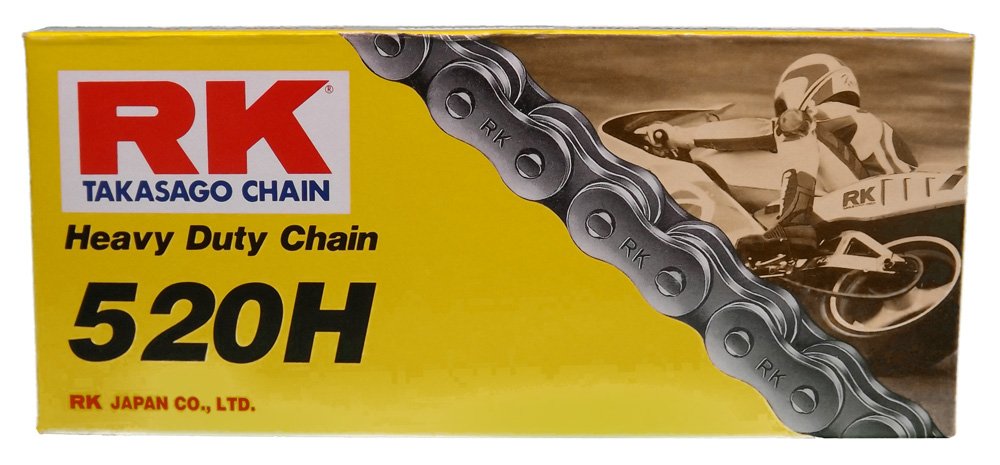 RK Racing Chain M520HD-114 (520 Series) 114-Links Standard Non O-Ring Chain with Connecting Link