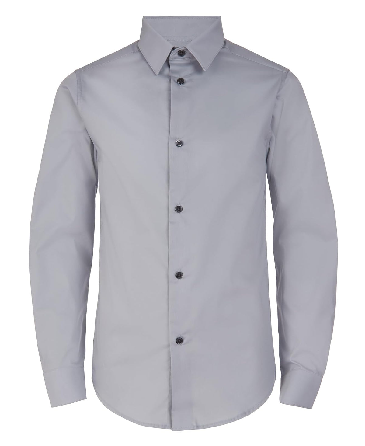 Calvin Klein Camisa de Vestir Manga Larga Ajustada para Niño - Metal plateado - 16