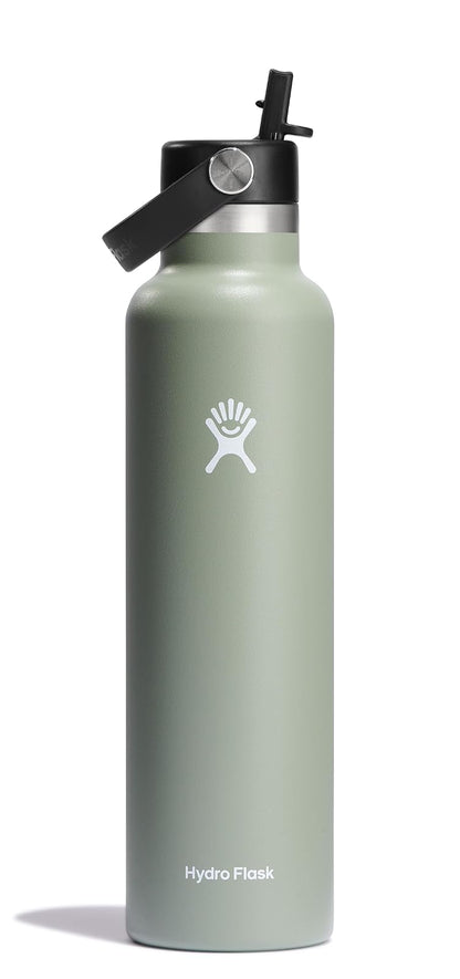 Hydro Flask Tapa de Paja Flexible Estándar 24 oz | Cierre hermético, aislamiento al vacío TempShield, materiales de grado alimentario