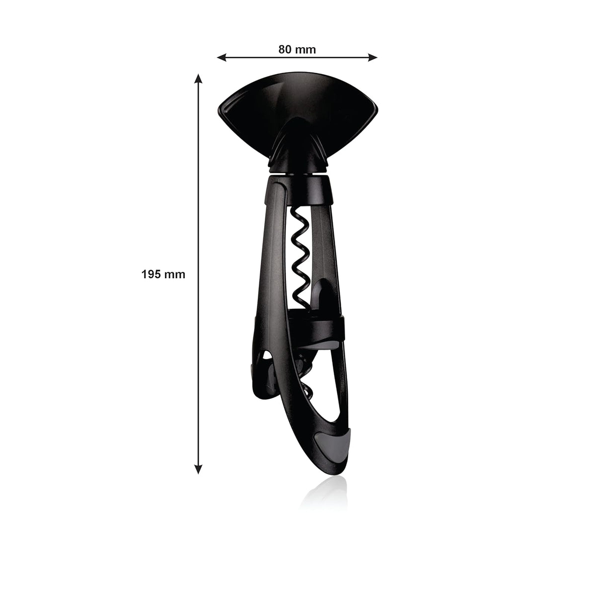 Vacu Vin Twister Sacacorchos con agarre para botellas, color negro