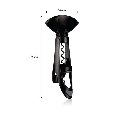 Vacu Vin Twister Sacacorchos con agarre para botellas, color negro