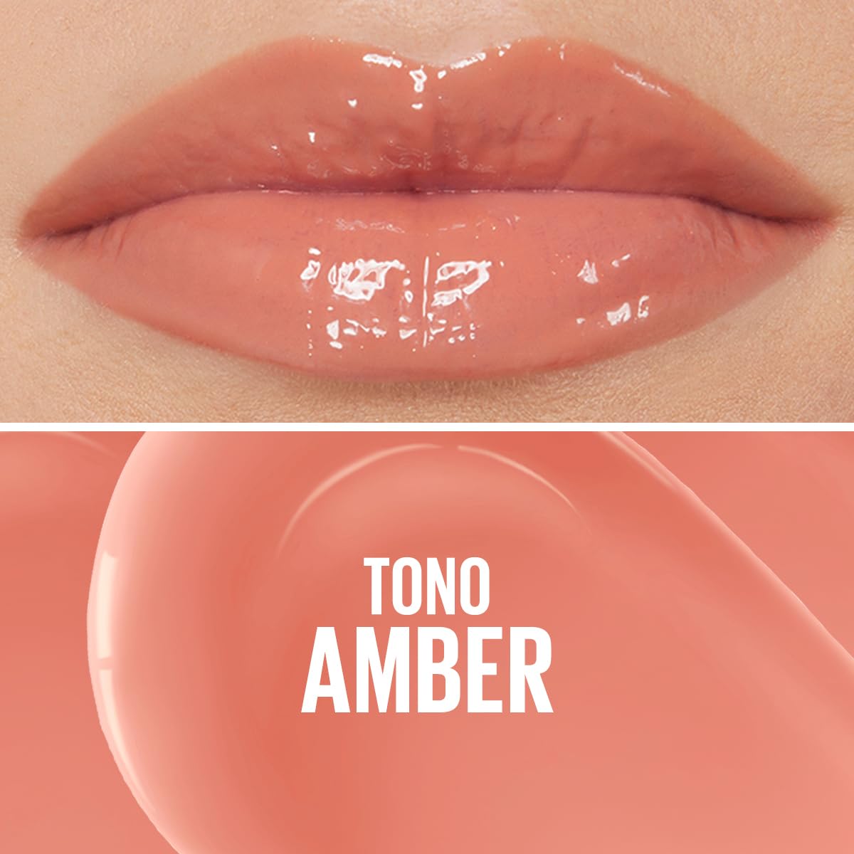 Maybelline Brillo labial con ácido hialurónico, Lifter Gloss tono Amber, 5.4ml
