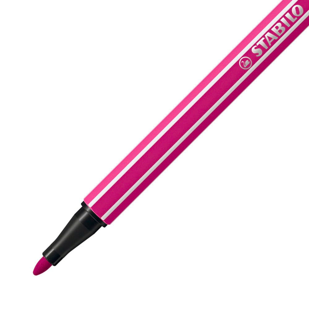 STABILO Pen 68 - Bolígrafo de fibra premium - Zigzag de escritorio de 18 unidades, varios colores
