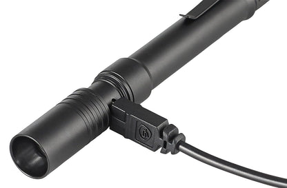 Streamlight 66134 Stylus Pro 350-Lúmenes Recargable USB LED Linterna de Bolígrafo con Cable USB y Funda de Nylon, Negra