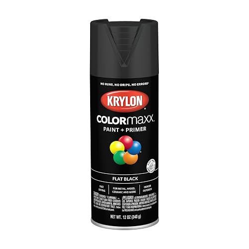 Krylon K05547007 COLORmaxx pintura en aerosol, Plano, Negro