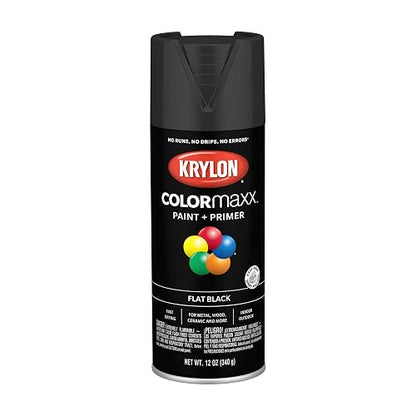 Krylon K05547007 COLORmaxx pintura en aerosol, Plano, Negro