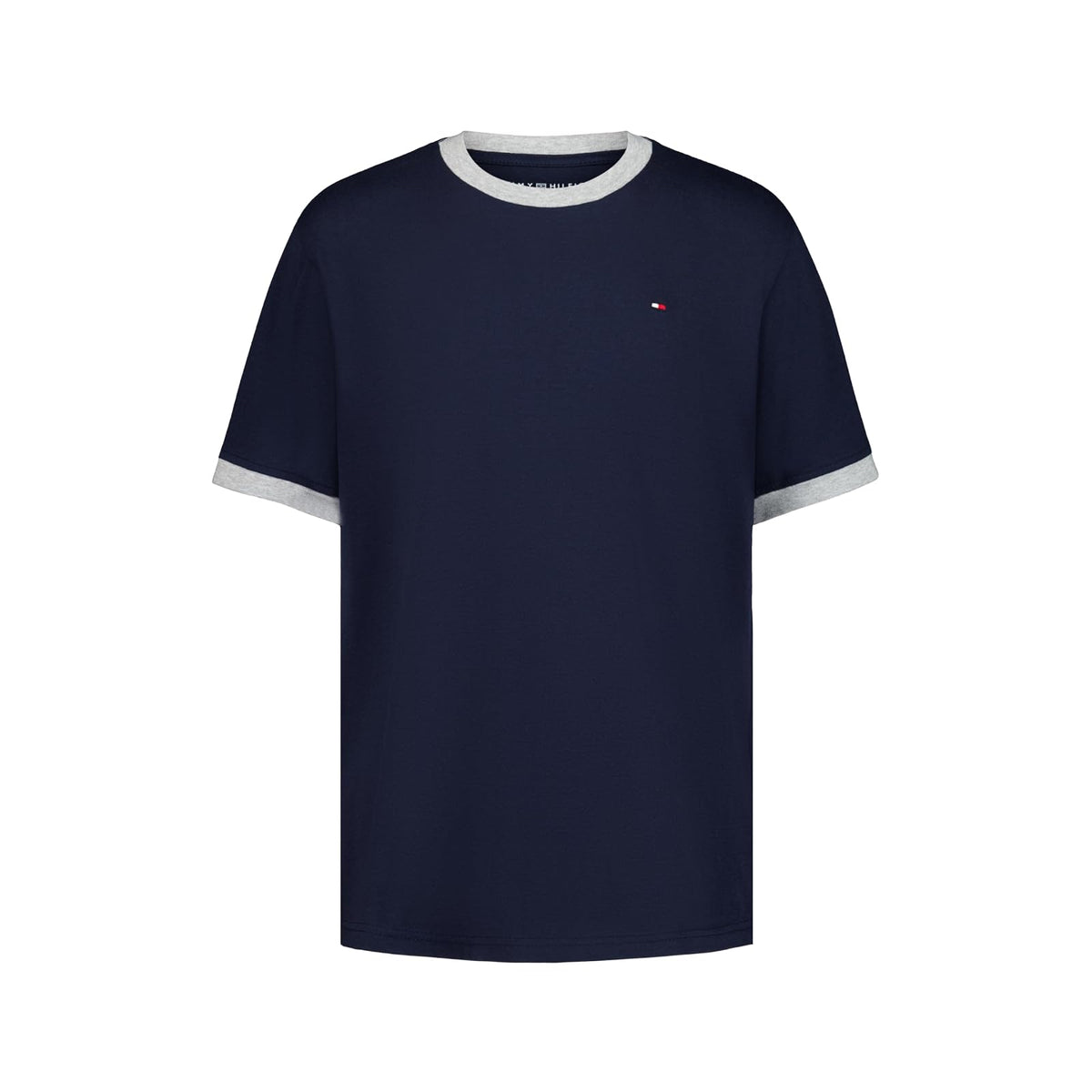 Tommy Hilfiger Playera Básica con Logo Bandera para Niño - Azul - 4