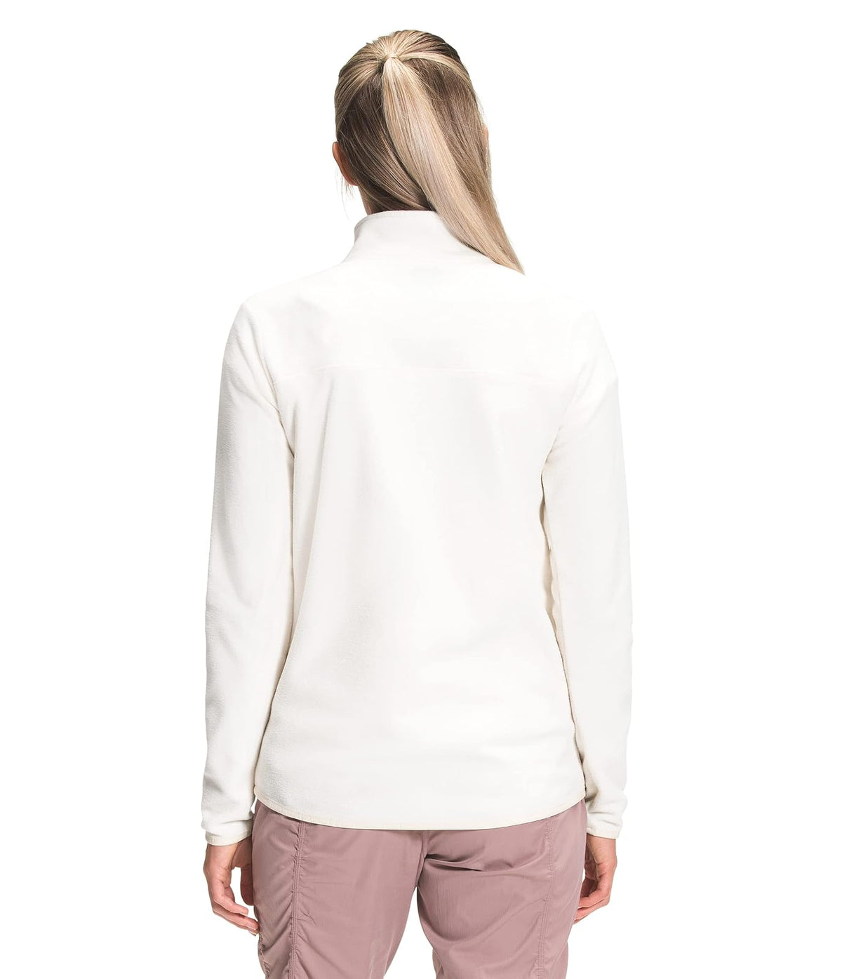 The North Face TKA Glacier - Forro Polar con Cierre de un Cuarto para Mujer, TNF Negro, M