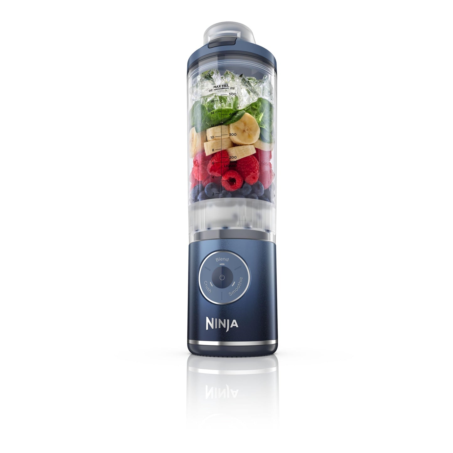 NINJA, Licuadora Portátil Blast Max, Vaso que se Separa, Ideal para Smoothies y Bebidas Congeladas, Inalámbrica, USB C, Tapa con Boquilla a Prueba de Fugas, Color Azul, BC251LAANV