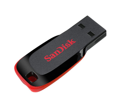 SanDisk RAM-3107 Memoria 128GB USB 2.0 Cruzer Blade Z50 Negro C/Rojo,