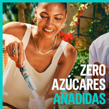 LIQUID I.V. Zero Electrolitos y Vitaminas en Polvo para preparar Bebida Hidratante sabor Durazno, 8 Sobres