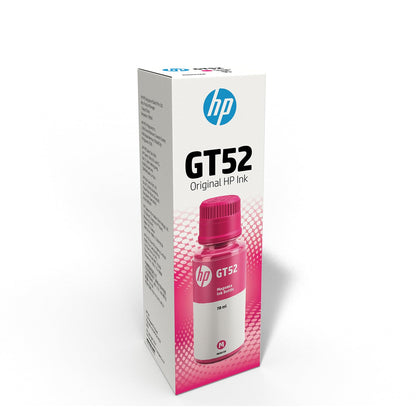 HP Botella de Tinta Magenta GT52 Original (M0H55AL) Compatibilidad DeskJet GT 5800 Series, Ink Tank 100/300 Series, Ink Tank Wireless 400 Series, Smart Tank 500 Series