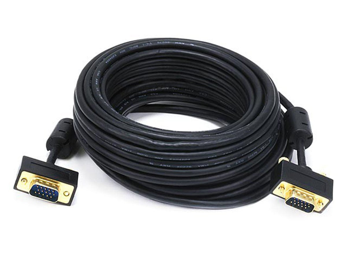 Monoprice Mono 106364 35-Feet Ultra Slim Super VGA Male to Male Monitor Cable with Ferrites