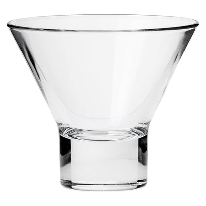 Borgonovo Serie V - Juego De 6 Vasos De Vidrio De 225 Ml. Vaso Transparente de Cristal para Restaurantes, Fiestas, Bodas, Para Agua, Martini, Helado, Jugo, Coctél, Limonada Set de 6 piezas