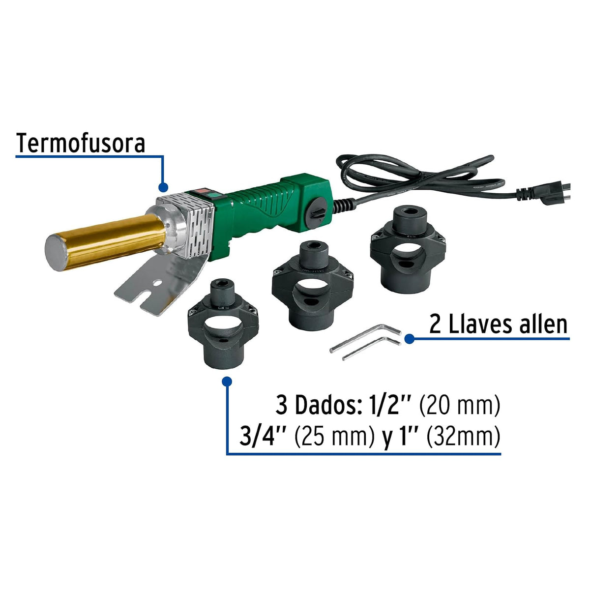 Foset Basic CV-TER06, Termofusora de 800 W para PPR ciclo de trabajo continuo