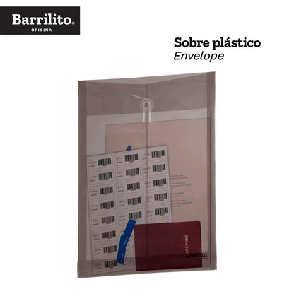 Barrilito Sobre Plástico c/Hilo Oficio Vertical. Humo.24 pzas. 8281SOVH