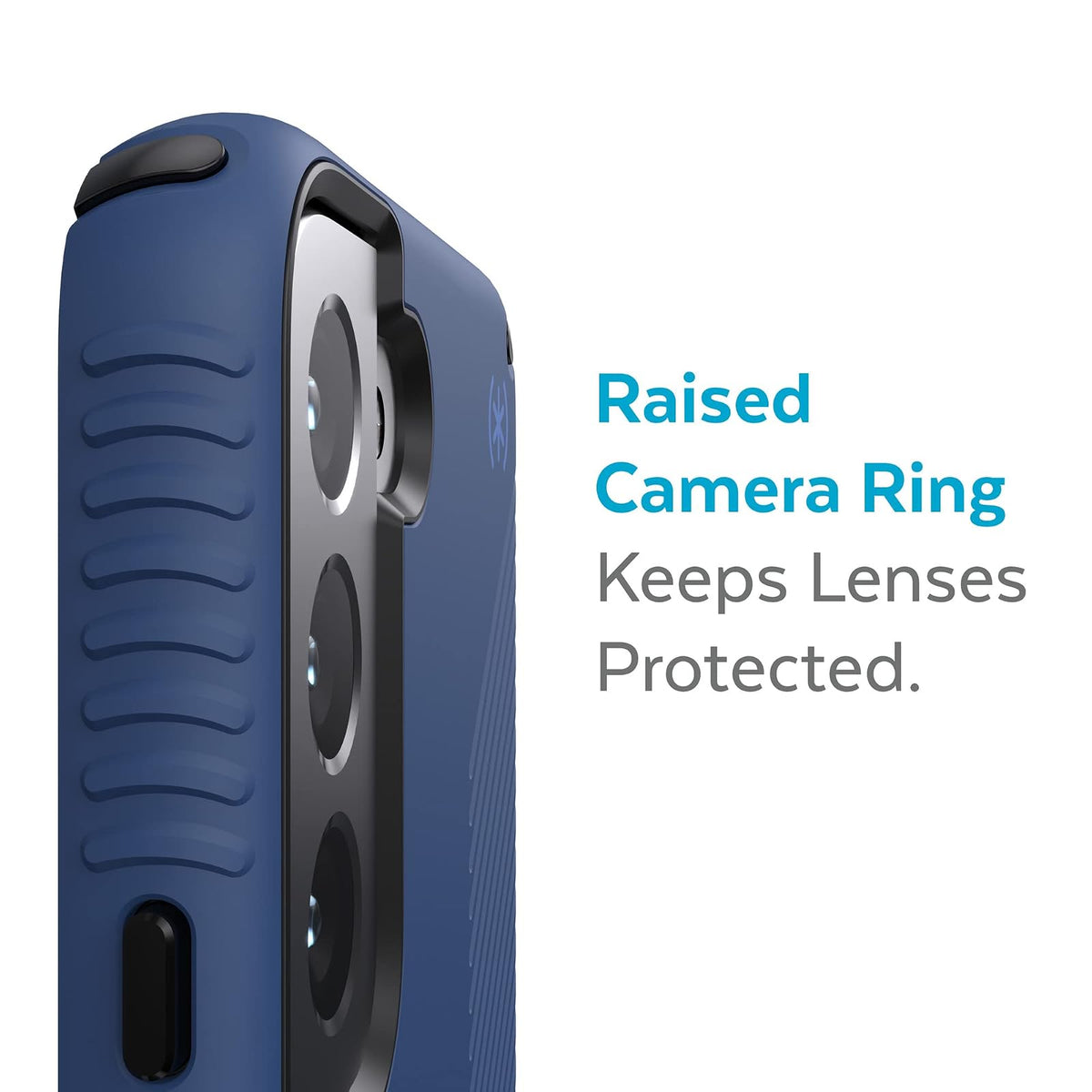 Speck Products Presidio2 Grip - Funda para Samsung Galaxy S22+, Color Azul costero/Negro/Azul tormenta