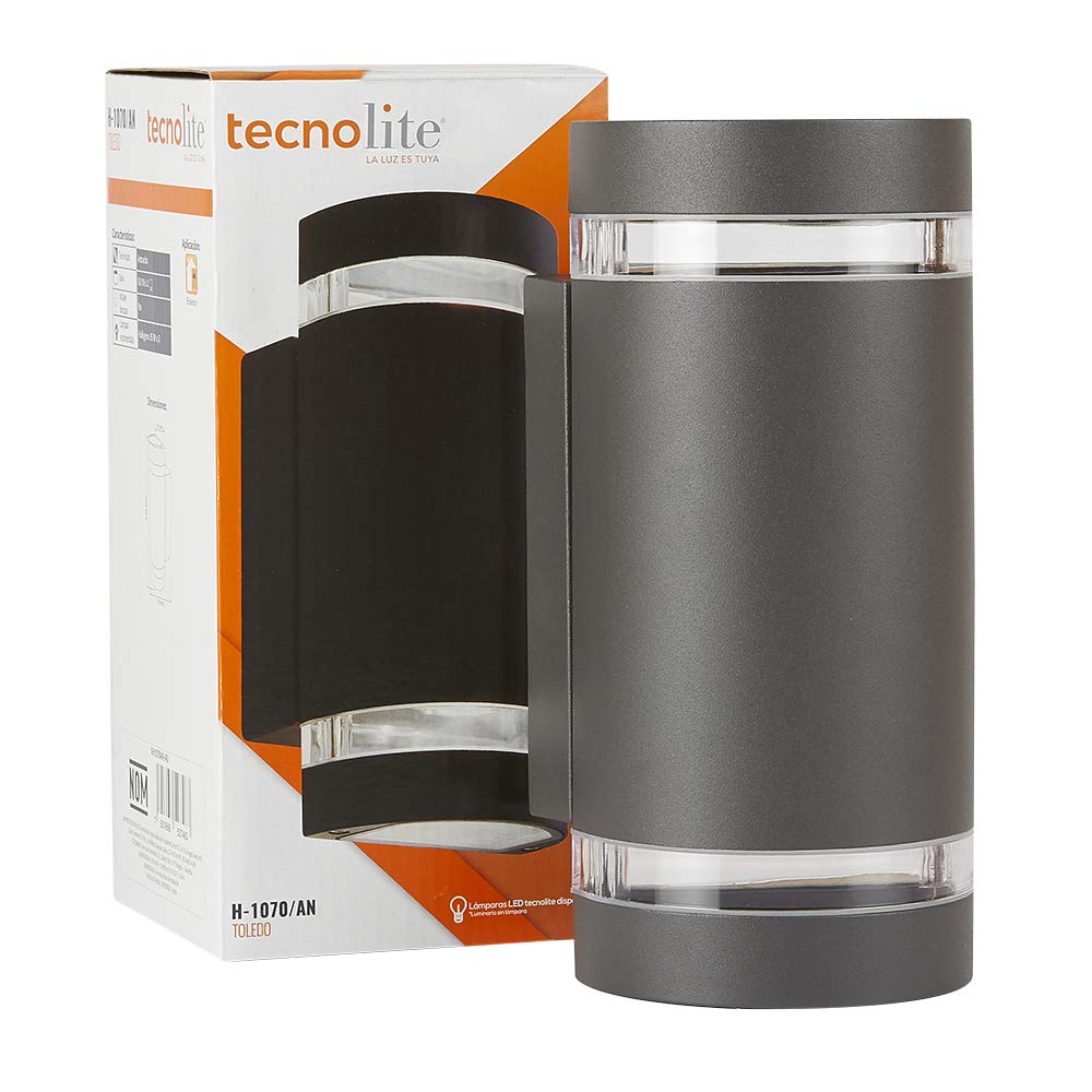 Tecnolite Lámpara de Pared Arbotante Exterior 2 Bases GU10 - Antracita