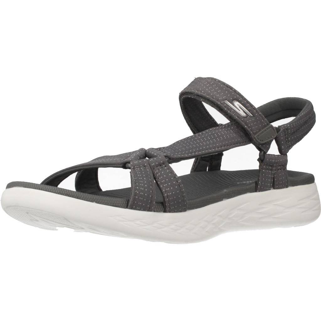 Skechers On-The-Go 600 Brilliancy Sandalias para Mujer - 24.0 cm - Gris - forro polar