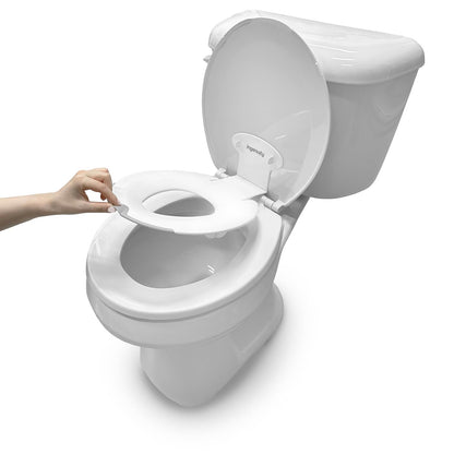 Ingenuity Flip & Sit - Asiento de baño, de inodoro, para Bebé, a partir de 18 meses, color blanco