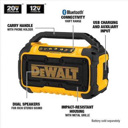 DEWALT Bocina Bluetooth, 12V/20V, DCR010