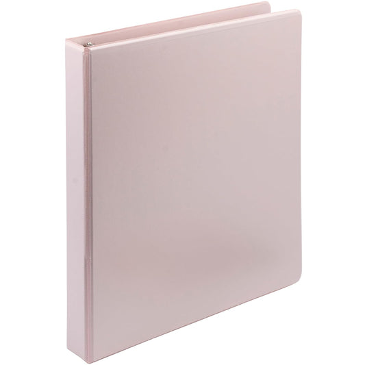 Samsill Anillo en D duradero a base de plantas de 1 pulgada, fabricado en Estados Unidos, carpeta de vista, ecológica, con base biológica certificada USDA, individual, rosa
