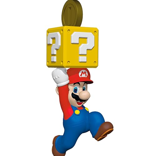 Hallmark - Adornos de Navidad para Nintendo Super Mario con Bloque de Preguntas, Regalos para Jugadores