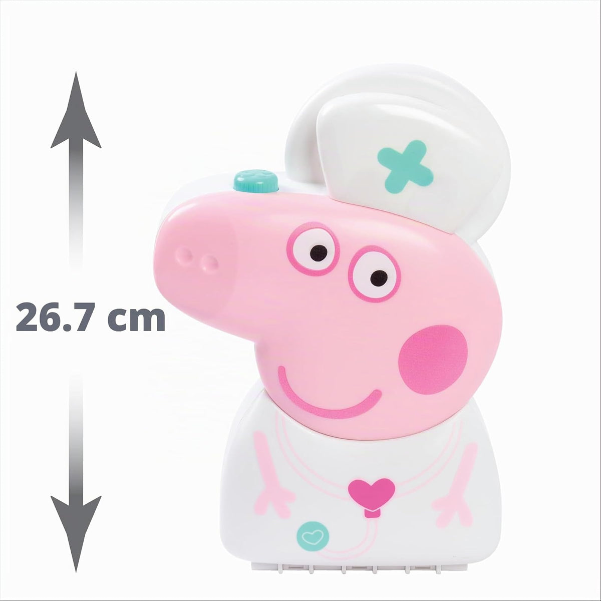 Peppa Pig Just Play - Juego de Fundas de chequeo con asa de Transporte, Kit médico de 8 Piezas para niños con Estetoscopio, Color Rosa