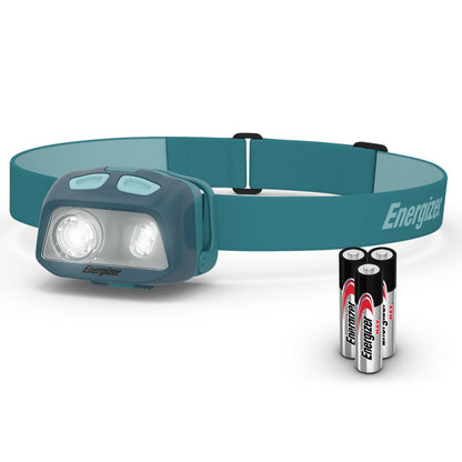 Energizer HDL40 - Faro LED 500 lúmenes, IPX7 impermeable, faro multicolor, luz manos libres, pilas incluidas