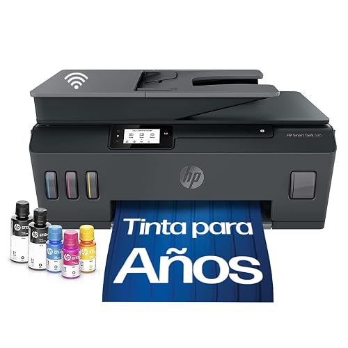 HP Impresora Multifuncional Smart Tank 530, Tinta Continua, Color, Wi-Fi, Dúplex (Doble Cara) Manual, ADF Alimentador Automático, Imprime Smart App, Impresión, Escaneo, Copiado (4SB24A)