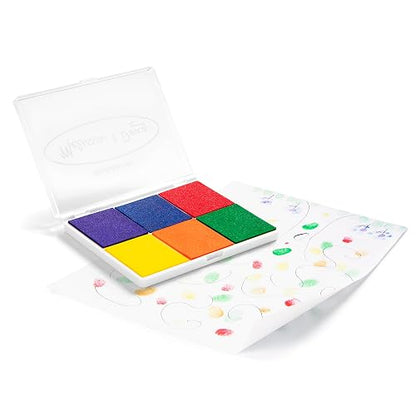 Melissa & Doug Almohadilla de Tinta Arco Iris para Sellos, Artes y Manualidades, Tinta Lavable, 6 Colores