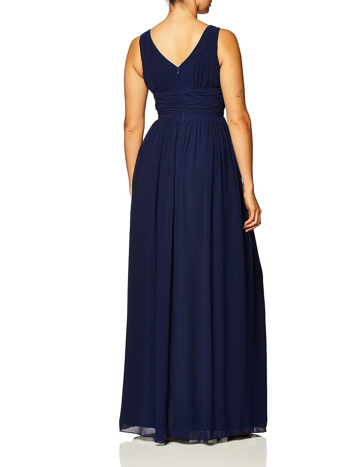 Donna Morgan Women's Julie Long V-Neck Chiffon Dress